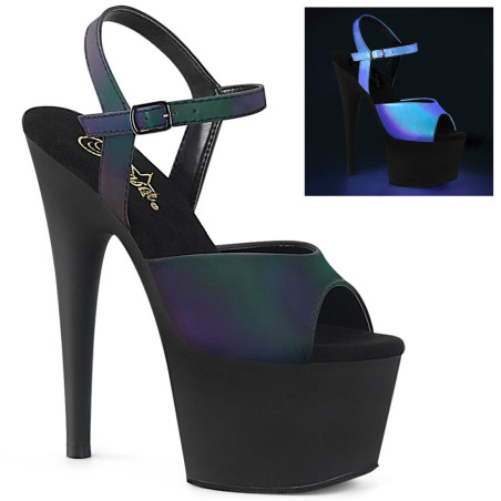Pleaser ADORE-709REFL Green Reflective Black Sale Women