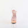 Pleaser DELIGHT-608 Transparent Rose Gold Chrome Sale