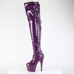 Pleaser ADORE-3063 Purple Laced Platform Overknee Boots