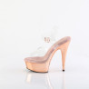 Pleaser DELIGHT-608 Transparent Rose Gold Chrome Sale