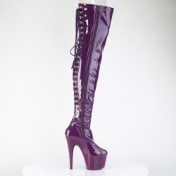 Pleaser ADORE-3063 Purple Laced Platform Overknee Boots