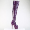 Pleaser ADORE-3063 Purple Laced Platform Overknee Boots