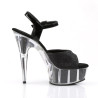 Pleaser DELIGHT-609-5G Black Glitter Sale Women