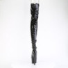 Pleaser ADORE-3850 Laced Platform Overknee Boots