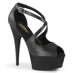 Pleaser DELIGHT-621 Black Vegan Leather Sale Women