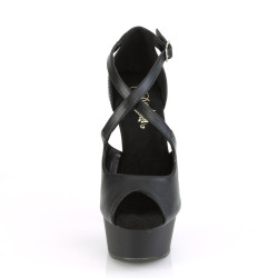 Pleaser DELIGHT-621 Black Vegan Leather Sale Women