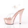 Pleaser KISS-208 Transparent Rose Gold Chrome Sale Women