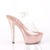Pleaser KISS-208 Transparent Rose Gold Chrome Sale Women