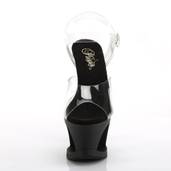 Pleaser MOON-708 Transparent Black Sale Women