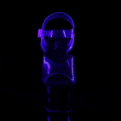 Pleaser SKY-308TT Transparent Black Neon Pink Sale Women