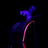 Pleaser SKY-308TT Transparent Black Neon Pink Sale Women