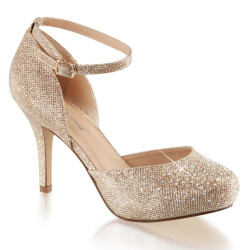 Fabulicious COVET-03 Nude Glitter Mesh Fabric Sale Women