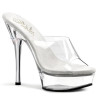 Pleaser ALLURE-601 Transparent High Heeled Mules
