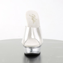 Pleaser ALLURE-601 Transparent High Heeled Mules
