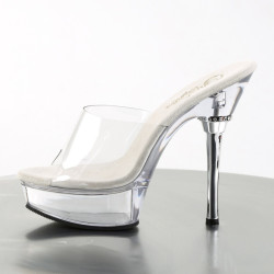 Pleaser ALLURE-601 Transparent High Heeled Mules