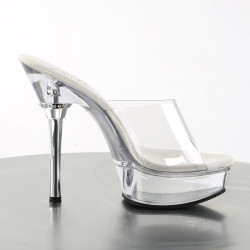 Pleaser ALLURE-601 Transparent High Heeled Mules