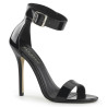 Pleaser AMUSE-10 Black Patent High Heels Sandals Women