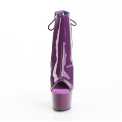 Pleaser ADORE-1018 Purple Patent Ankle High Boots Women