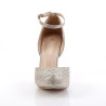 Fabulicious COVET-03 Nude Glitter Mesh Fabric Sale Women