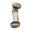 Pleaser AMUSE-10 Black Vegan High Heels Sandals Women
