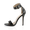 Pleaser AMUSE-10 Black Vegan High Heels Sandals Women