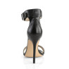 Pleaser AMUSE-10 Black Vegan High Heels Sandals Women