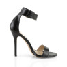 Pleaser AMUSE-10 Black Vegan High Heels Sandals Women