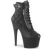 Pleaser AMUSE-10 Black Velvet High Heels Sandals Women