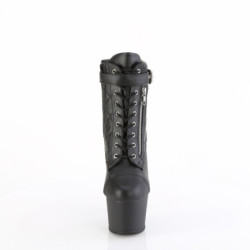 Pleaser AMUSE-10 Black Velvet High Heels Sandals Women