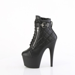 Pleaser AMUSE-10 Black Velvet High Heels Sandals Women