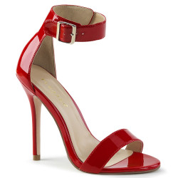 Pleaser AMUSE-10 Red Patent High Heels Sandals Women