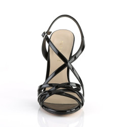 Pleaser AMUSE-13 Black High Heels Summer Sandals Women