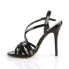 Pleaser AMUSE-13 Black High Heels Summer Sandals Women