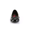Pleaser Pink Label ANNA-01 Black Patent Ballerinas Men