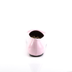 Pleaser Pink Label ANNA-01 Rose Patent Ballerinas Men
