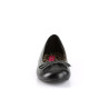 Pleaser Pink Label ANNA-01 Black Vegan Ballerinas Men