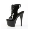 Pleaser ADORE-700-20 Black Patent Women's Ankle Boots