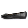 Pleaser Pink Label ANNA-01 Black Vegan Ballerinas Men