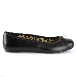 Pleaser Pink Label ANNA-01 Black Vegan Ballerinas Men