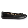 Pleaser Pink Label ANNA-01 Black Vegan Ballerinas Men