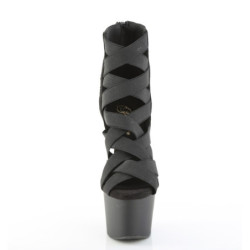 Pleaser ADORE-700-24 Black Microfiber Ankle Boots