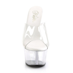 Pleaser ASPIRE-601 Transparent High Heeled Mules