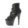 Pleaser ADORE-700-24 Black Microfiber Ankle Boots