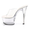 Pleaser ASPIRE-601 Transparent High Heeled Mules