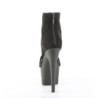Pleaser ADORE-700-24 Black Microfiber Ankle Boots