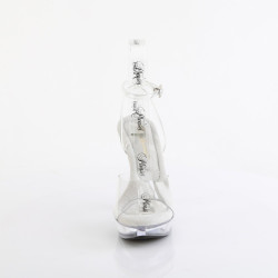 Fabulicious COCKTAIL-506 Clear High Heeled Bridal Sandals