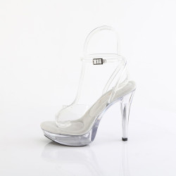 Fabulicious COCKTAIL-506 Clear High Heeled Bridal Sandals