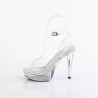 Fabulicious COCKTAIL-506 Clear High Heeled Bridal Sandals