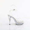 Fabulicious COCKTAIL-506 Clear High Heeled Bridal Sandals