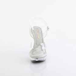 Fabulicious COCKTAIL-507 Clear High Heeled Bridal Sandals